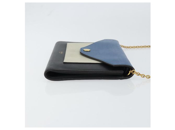 Céline CELINE Chain Shoulder Wallet Bag Leather Multicolor Gold Auth BA8968 Multiple colors Golden - view 3