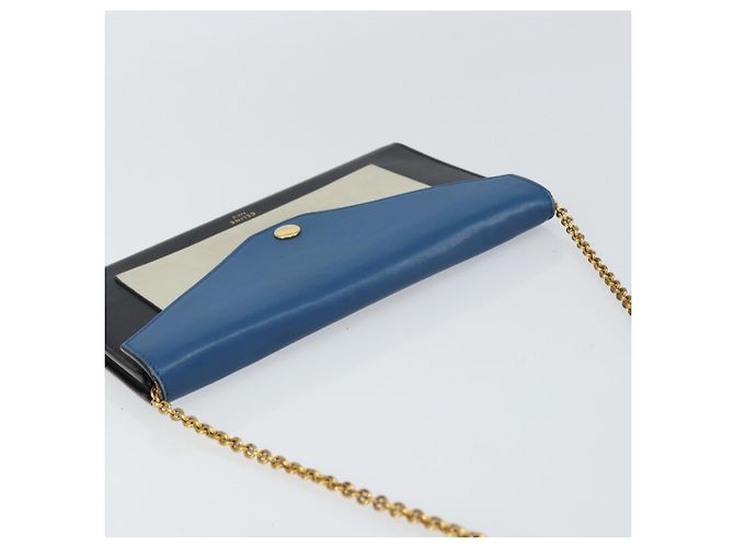 Céline CELINE Chain Shoulder Wallet Bag Leather Multicolor Gold Auth BA8968 Multiple colors Golden - view 6