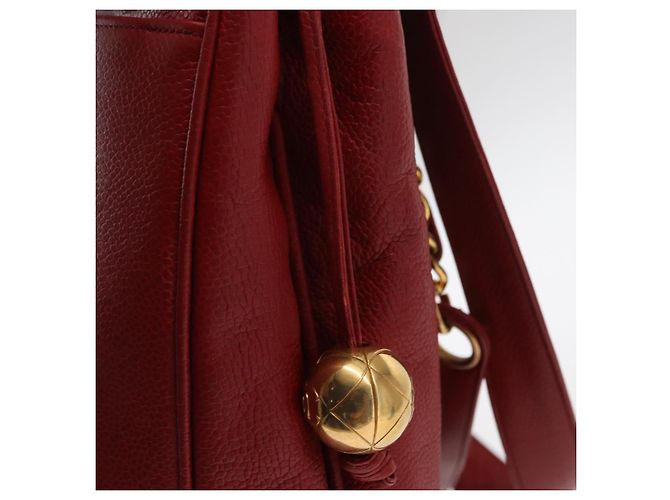Borsa Tote CHANEL in Pelle Caviar Rossa Oro CC Auth BA8976 Rosso D'oro - vista 10