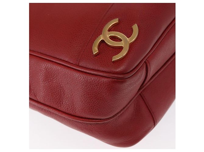 Borsa Tote CHANEL in Pelle Caviar Rossa Oro CC Auth BA8976 Rosso D'oro - vista 15