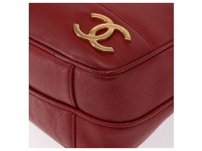 Borsa Tote CHANEL in Pelle Caviar Rossa Oro CC Auth BA8976 Rosso D'oro - vista 16