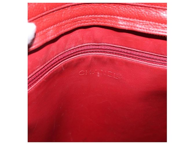 Borsa Tote CHANEL in Pelle Caviar Rossa Oro CC Auth BA8976 Rosso D'oro - vista 17