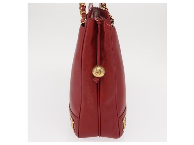 Borsa Tote CHANEL in Pelle Caviar Rossa Oro CC Auth BA8976 Rosso D'oro - vista 4