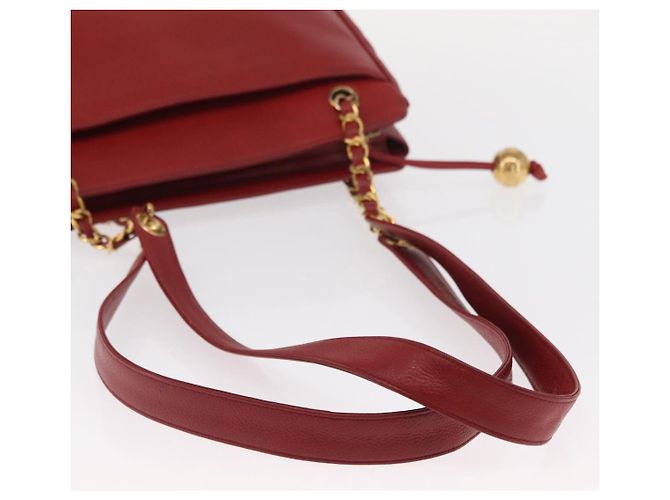 Borsa Tote CHANEL in Pelle Caviar Rossa Oro CC Auth BA8976 Rosso D'oro - vista 7