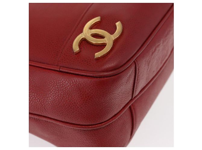 Borsa Tote CHANEL in Pelle Caviar Rossa Oro CC Auth BA8976 Rosso D'oro - vista 9