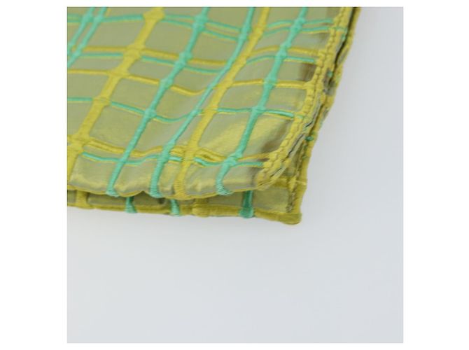 Autre Marque BOTTEGA VENETA Bolsa de Mão Nylon Verde Prata Auth 153765 - vista 16