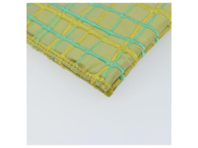 Autre Marque BOTTEGA VENETA Bolsa de Mão Nylon Verde Prata Auth 153765 - vista 17
