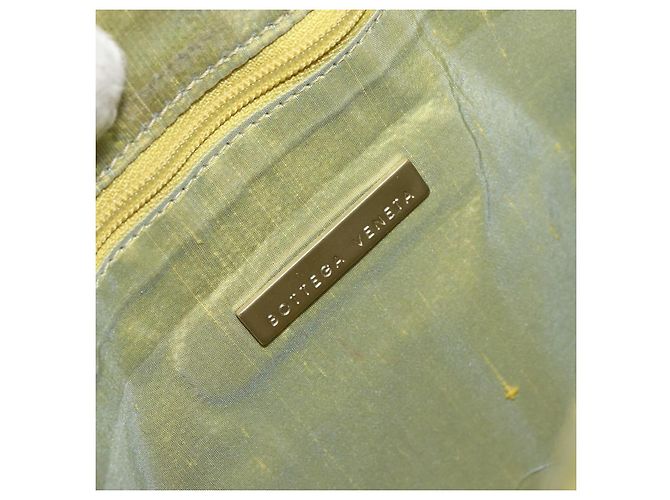 Autre Marque BOTTEGA VENETA Bolsa de Mão Nylon Verde Prata Auth 153765 - vista 18