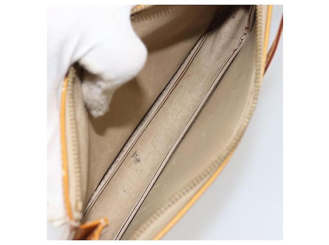 LOUIS VUITTON Bolsa Lexington Monogram Vernis Beige M91010 LV Auth gh1402 - vista 11