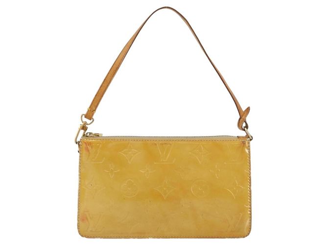 LOUIS VUITTON Bolsa Lexington Monogram Vernis Beige M91010 LV Auth gh1402 - vista 13