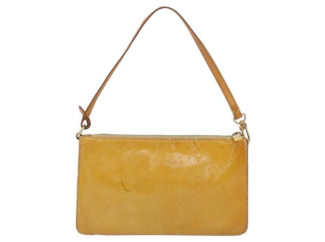 LOUIS VUITTON Bolsa Lexington Monogram Vernis Beige M91010 LV Auth gh1402 - vista 2