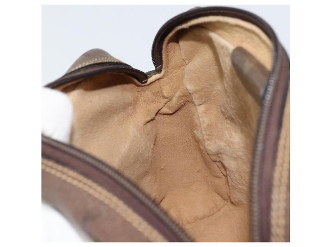Gucci Borsa GG Supreme Web Sherry Line in PVC beige e oro 010 378 Auth ep12276 D'oro - vista 20