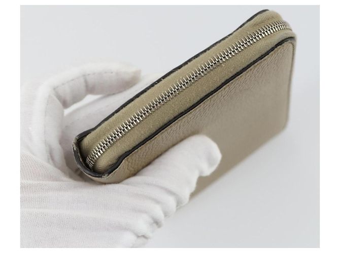 Céline Portafoglio CELINE in pelle 3 pezzi grigio beige Auth bs31479 Marrone - vista 11