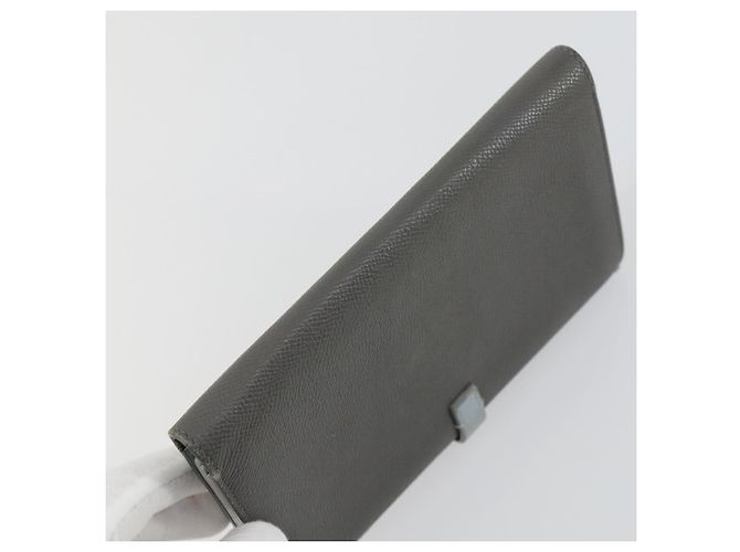 Céline Portafoglio CELINE in pelle 3 pezzi grigio beige Auth bs31479 Marrone - vista 20