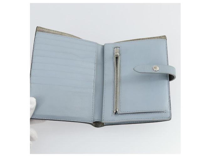 Céline Portafoglio CELINE in pelle 3 pezzi grigio beige Auth bs31479 Marrone - vista 7