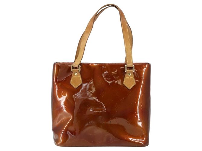 LOUIS VUITTON Borsa a Mano Houston Monogram Vernis Bronzo M91122 LV Auth ep12270 - vista 13