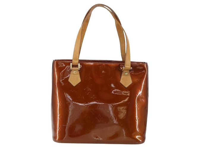 LOUIS VUITTON Borsa a Mano Houston Monogram Vernis Bronzo M91122 LV Auth ep12270 - vista 2