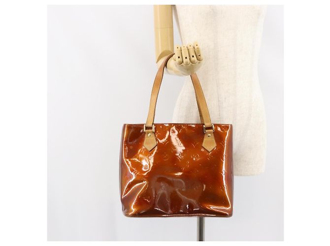 LOUIS VUITTON Borsa a Mano Houston Monogram Vernis Bronzo M91122 LV Auth ep12270 - vista 25