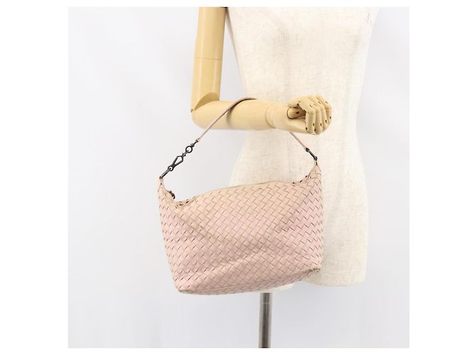 Autre Marque BORSO A MANO IN PELLE INTRECCIATO BOTTEGA VENETA Rosa Auth ep12436 - vista 20