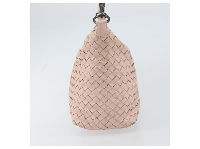 Autre Marque BORSO A MANO IN PELLE INTRECCIATO BOTTEGA VENETA Rosa Auth ep12436 - vista 4