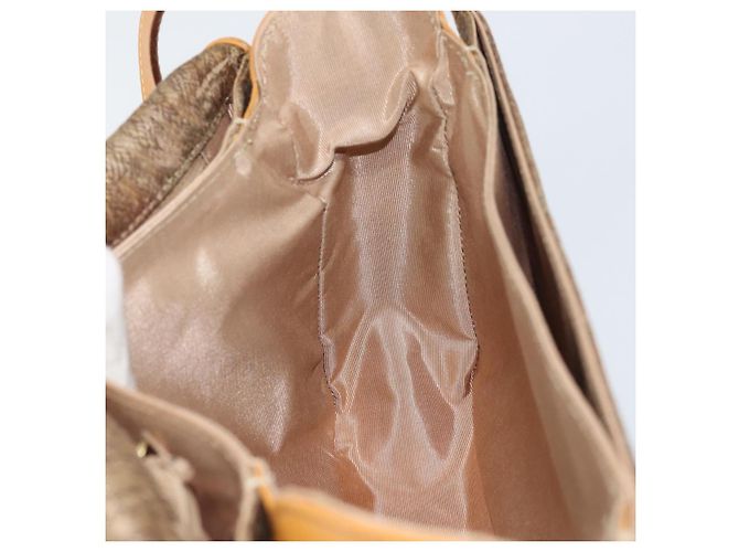 Sac à épaule en cuir beige doré GUCCI 001 14 0712 Auth am9113 - vue 19