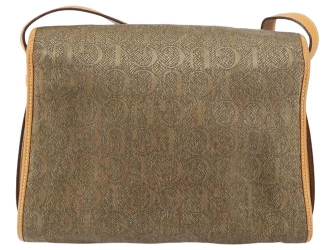 Sac à épaule en cuir beige doré GUCCI 001 14 0712 Auth am9113 - vue 2