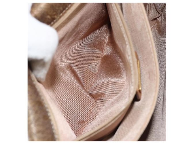 Sac à épaule en cuir beige doré GUCCI 001 14 0712 Auth am9113 - vue 23