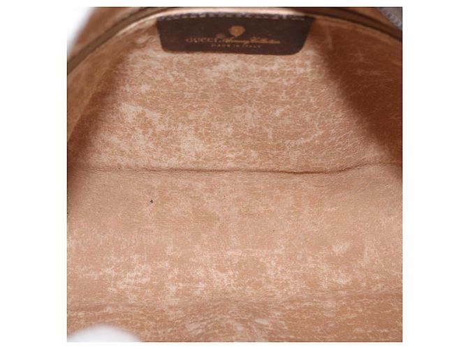 Borsa Gucci GG Supreme Web Sherry Line in PVC beige e oro 56 02 088 Auth ep12231 D'oro - vista 10