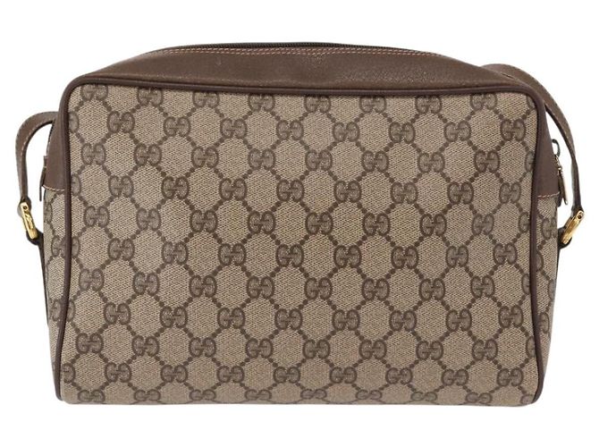 Borsa Gucci GG Supreme Web Sherry Line in PVC beige e oro 56 02 088 Auth ep12231 D'oro - vista 2