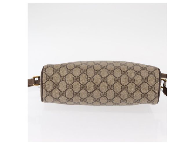 Borsa Gucci GG Supreme Web Sherry Line in PVC beige e oro 56 02 088 Auth ep12231 D'oro - vista 5