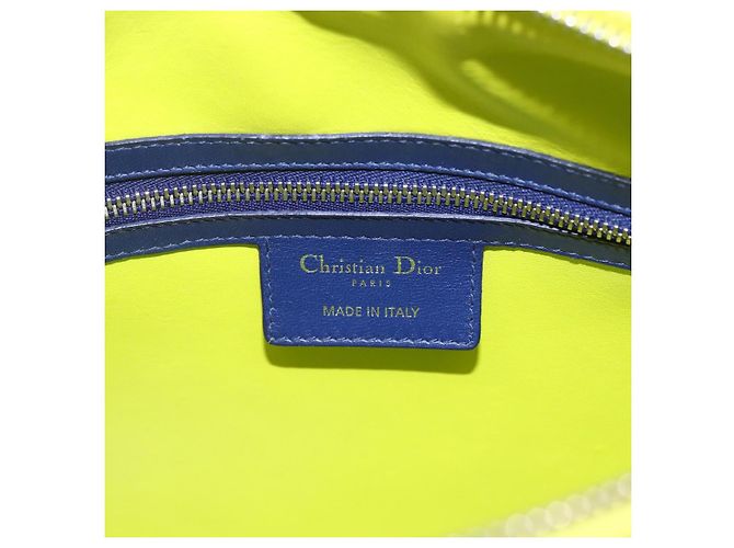 Christian Dior Borsa Lady Dior Canage in pelle 2 in 1 rosa argento Auth 157405SAM - vista 20