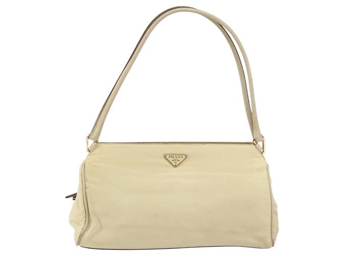Borsa a Spalla PRADA Nylon Beige Oro Auth ep12445 D'oro - vista 13