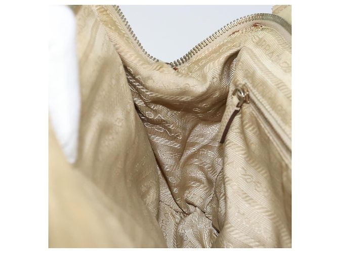 Borsa a Spalla PRADA Nylon Beige Oro Auth ep12445 D'oro - vista 21
