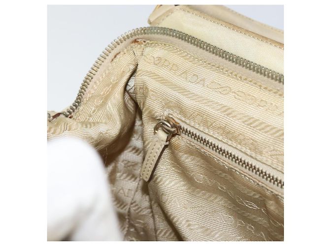 Borsa a Spalla PRADA Nylon Beige Oro Auth ep12445 D'oro - vista 22