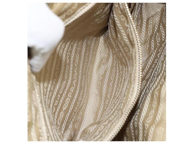 Borsa a Spalla PRADA Nylon Beige Oro Auth ep12445 D'oro - vista 23