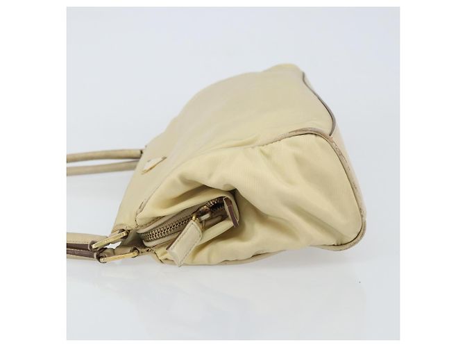 Borsa a Spalla PRADA Nylon Beige Oro Auth ep12445 D'oro - vista 4