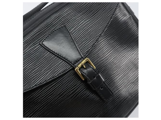 LOUIS VUITTON Borsa a Spalla Epi Jeune Fille MM Nera M52152 LV Auth ep12297 Nero - vista 18