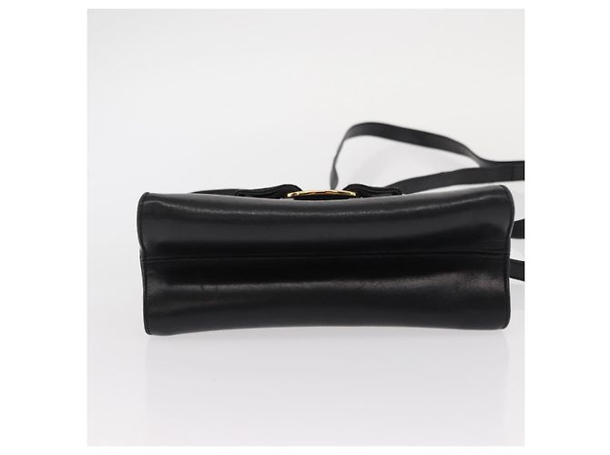 Borsa a mano Vala in pelle 2 in 1 nera e dorata Auth BA8780 di Salvatore Ferragamo Nero D'oro - vista 5