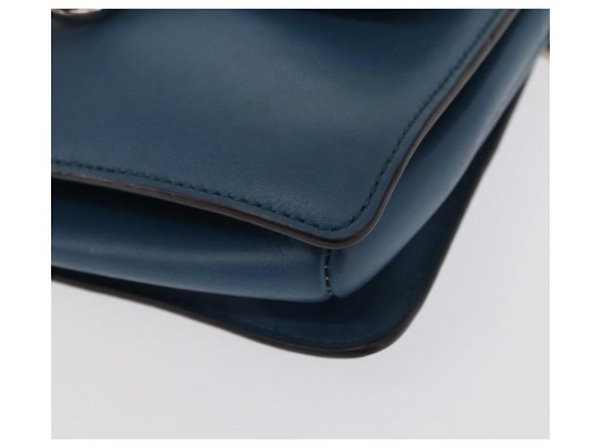 Chloé Borsa a Spalla Chloe Fay in Pelle Scamosciata Blu Oro Auth BA8910 D'oro - vista 14