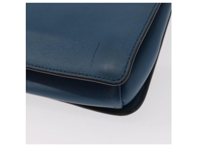 Chloé Borsa a Spalla Chloe Fay in Pelle Scamosciata Blu Oro Auth BA8910 D'oro - vista 16