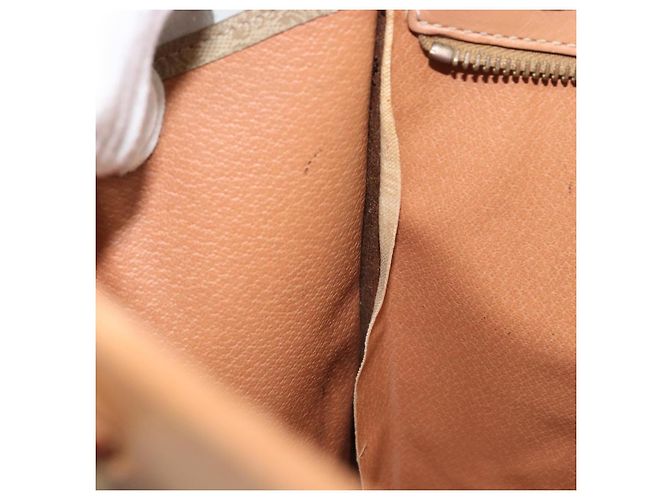 Céline CELINE Macadam Canvas Tote Bag PVC Beige Auth mr1679 - Ansicht 10