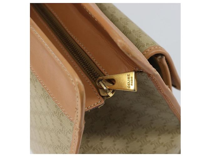 Céline CELINE Macadam Canvas Tote Bag PVC Beige Auth mr1679 - Ansicht 19