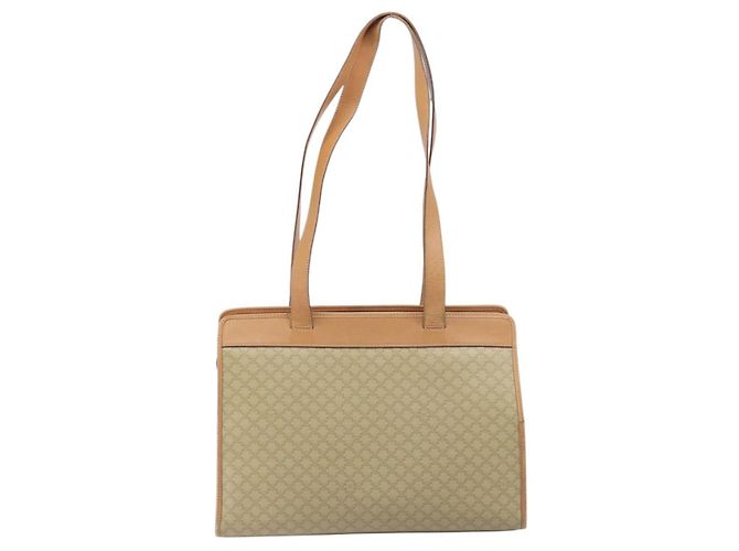 Céline CELINE Macadam Canvas Tote Bag PVC Beige Auth mr1679 - Ansicht 2