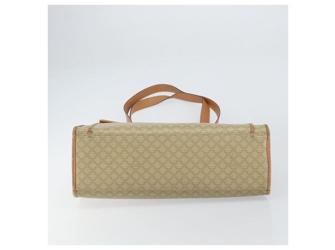 Céline CELINE Macadam Canvas Tote Bag PVC Beige Auth mr1679 - Ansicht 5