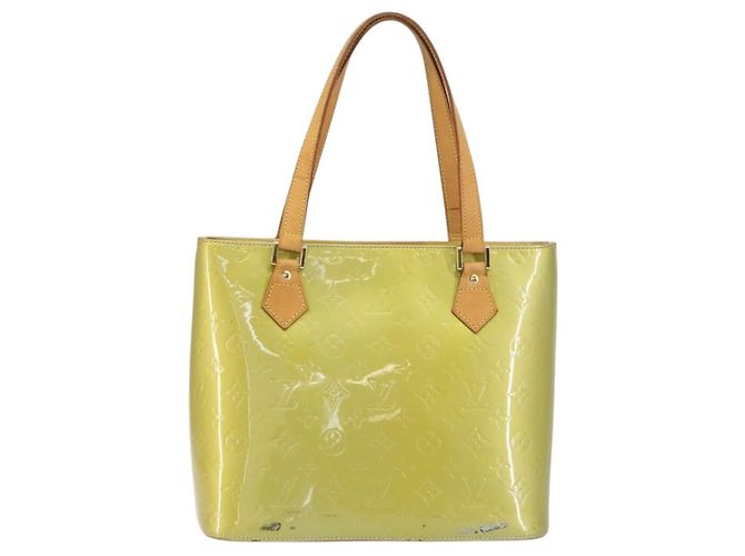 LOUIS VUITTON Bolsa de Mão Monogram Vernis Houston Cinza M91053 LV Auth gh1369 - vista 13