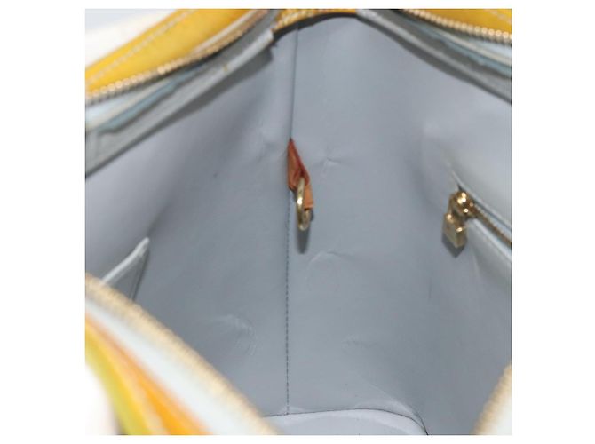 LOUIS VUITTON Bolsa de Mão Monogram Vernis Houston Cinza M91053 LV Auth gh1369 - vista 24