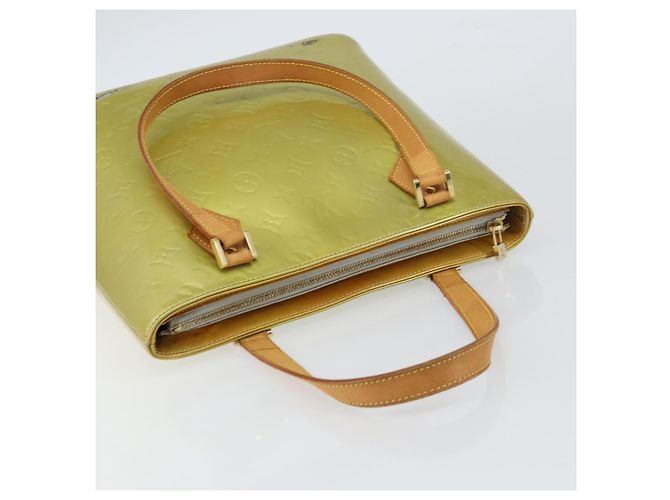 LOUIS VUITTON Bolsa de Mão Monogram Vernis Houston Cinza M91053 LV Auth gh1369 - vista 6