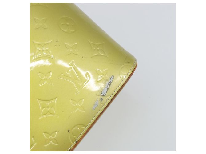 LOUIS VUITTON Bolsa de Mão Monogram Vernis Houston Cinza M91053 LV Auth gh1369 - vista 9