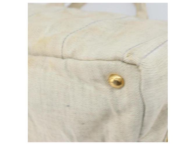 PRADA Canapa MM Borsa a mano in tela grigia oro Auth 151445 Marrone D'oro - vista 15