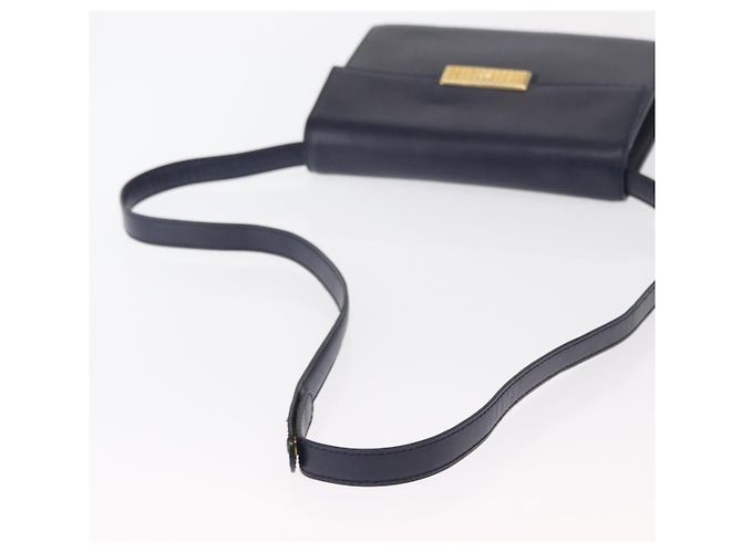 Borsa a Spalla Christian Dior in Pelle Blu Navy Oro Auth BA8852 D'oro - vista 7
